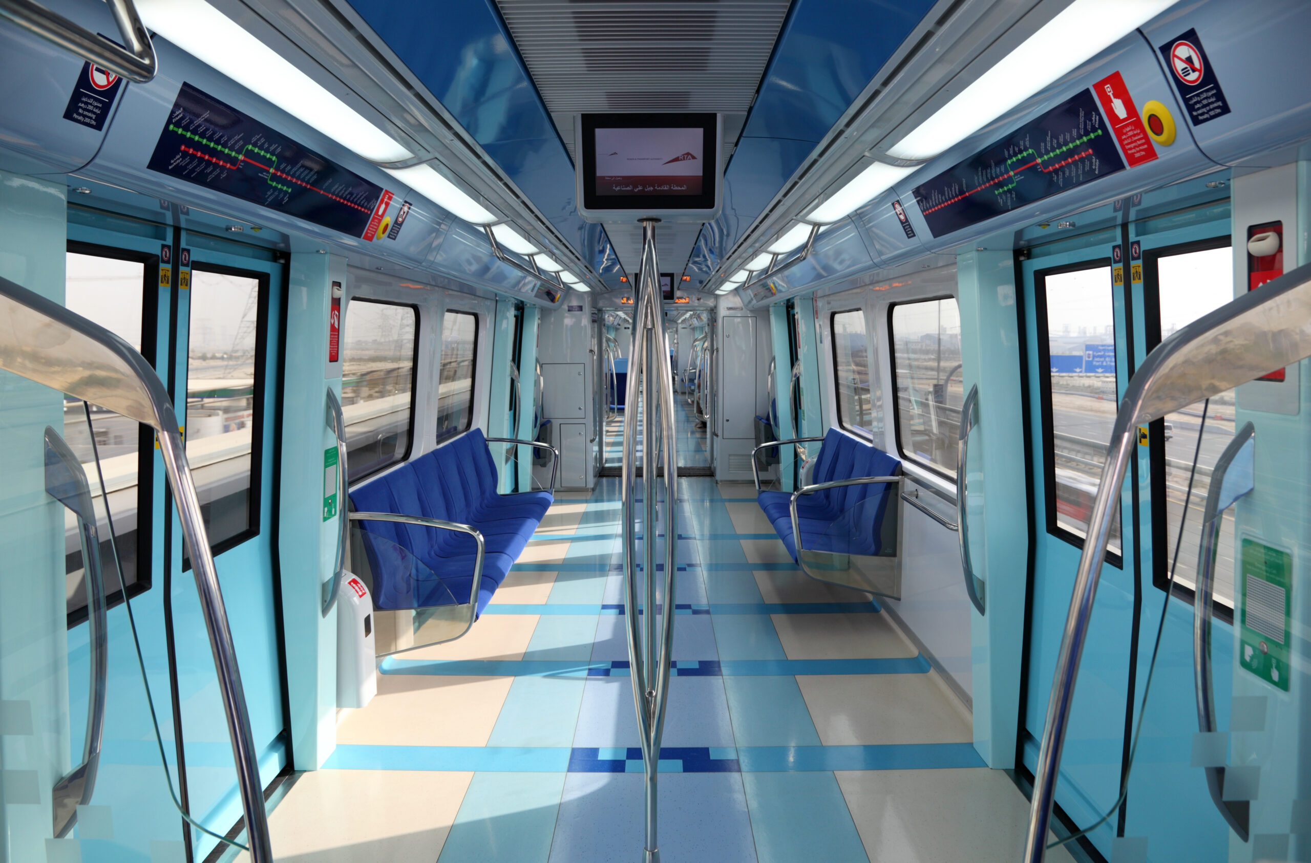 Dubai Metro - Silver-class cabin interior