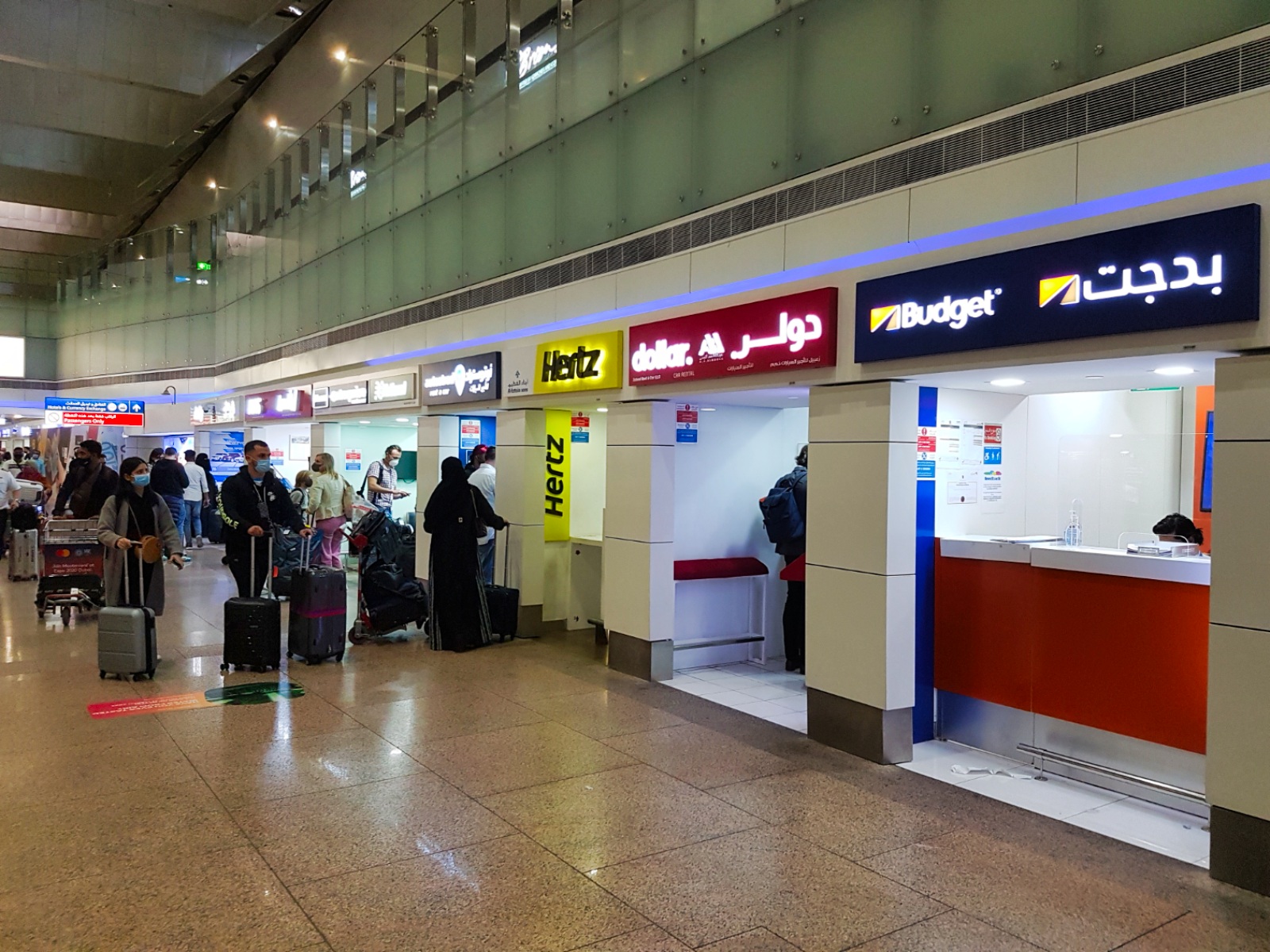 Dubai Airports - DXB car rental counters