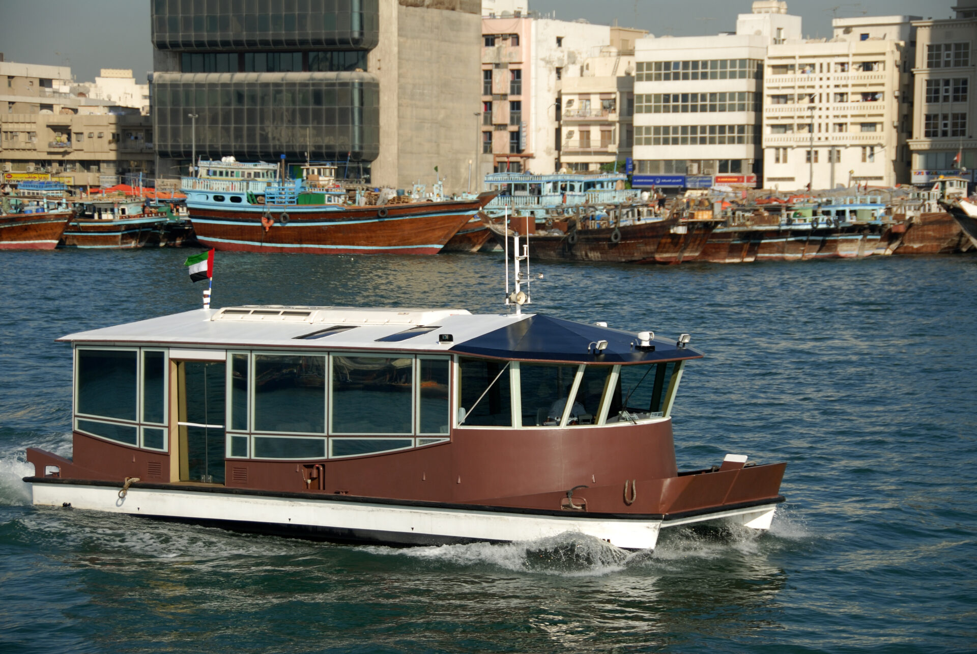 Dubai Water Bus - Brown RTA boat