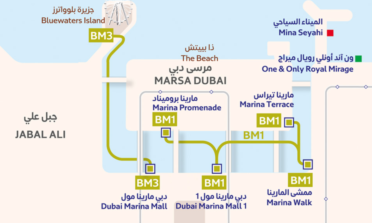 Dubai Water Bus - Route