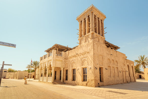 Dubai Heritage Village - Traditional house with a wind tower