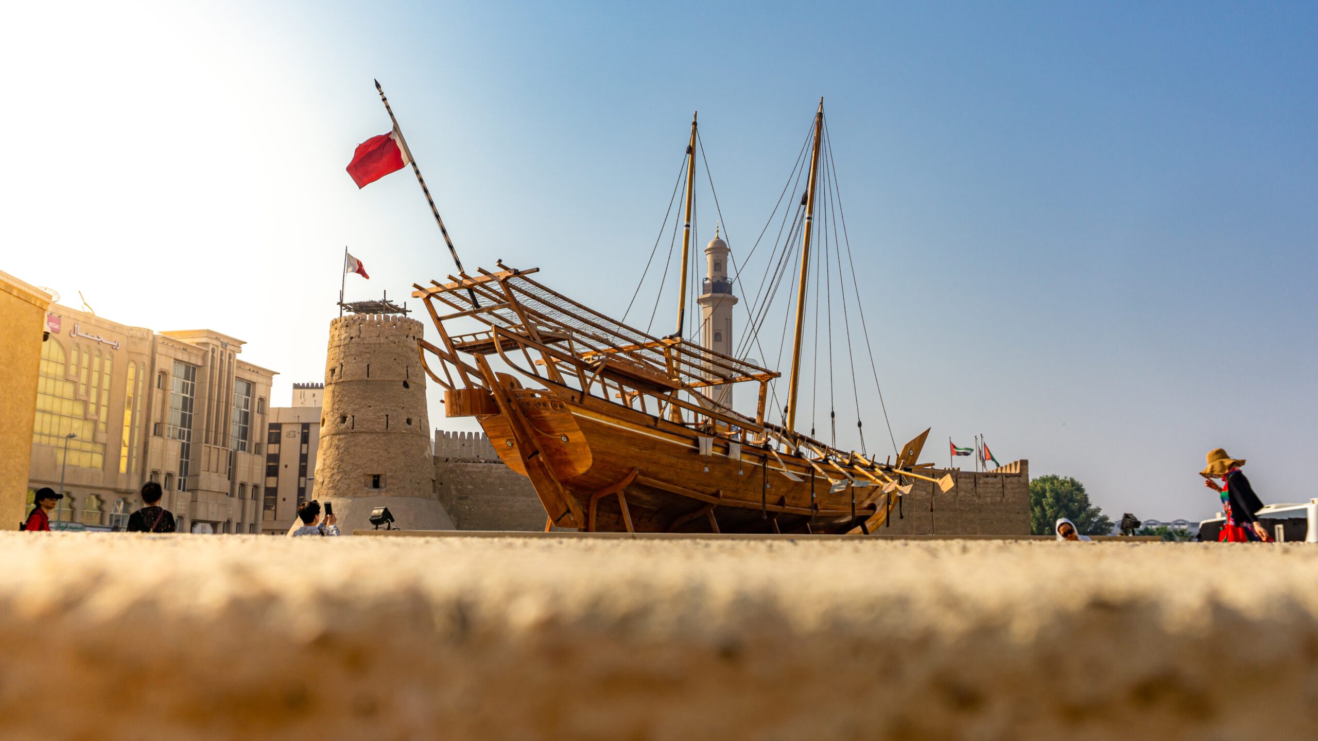 History of Dubai - Vessel near Dubai Museum
