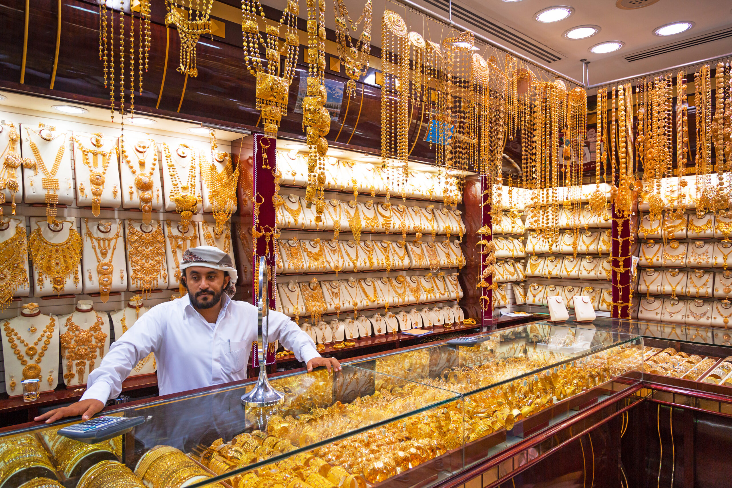 Dubai Gold Souk - Gold seller