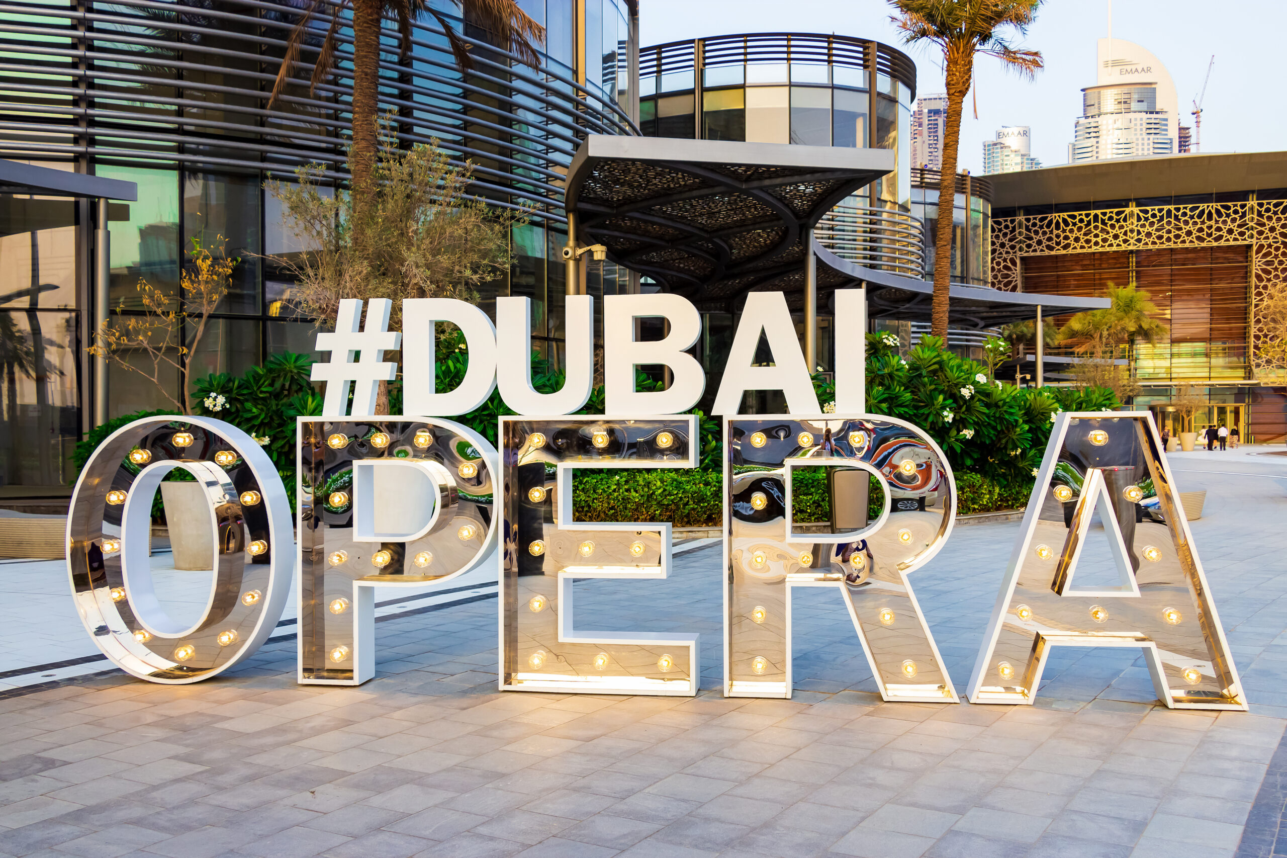 Dubai Opera - Dubai Opera sign
