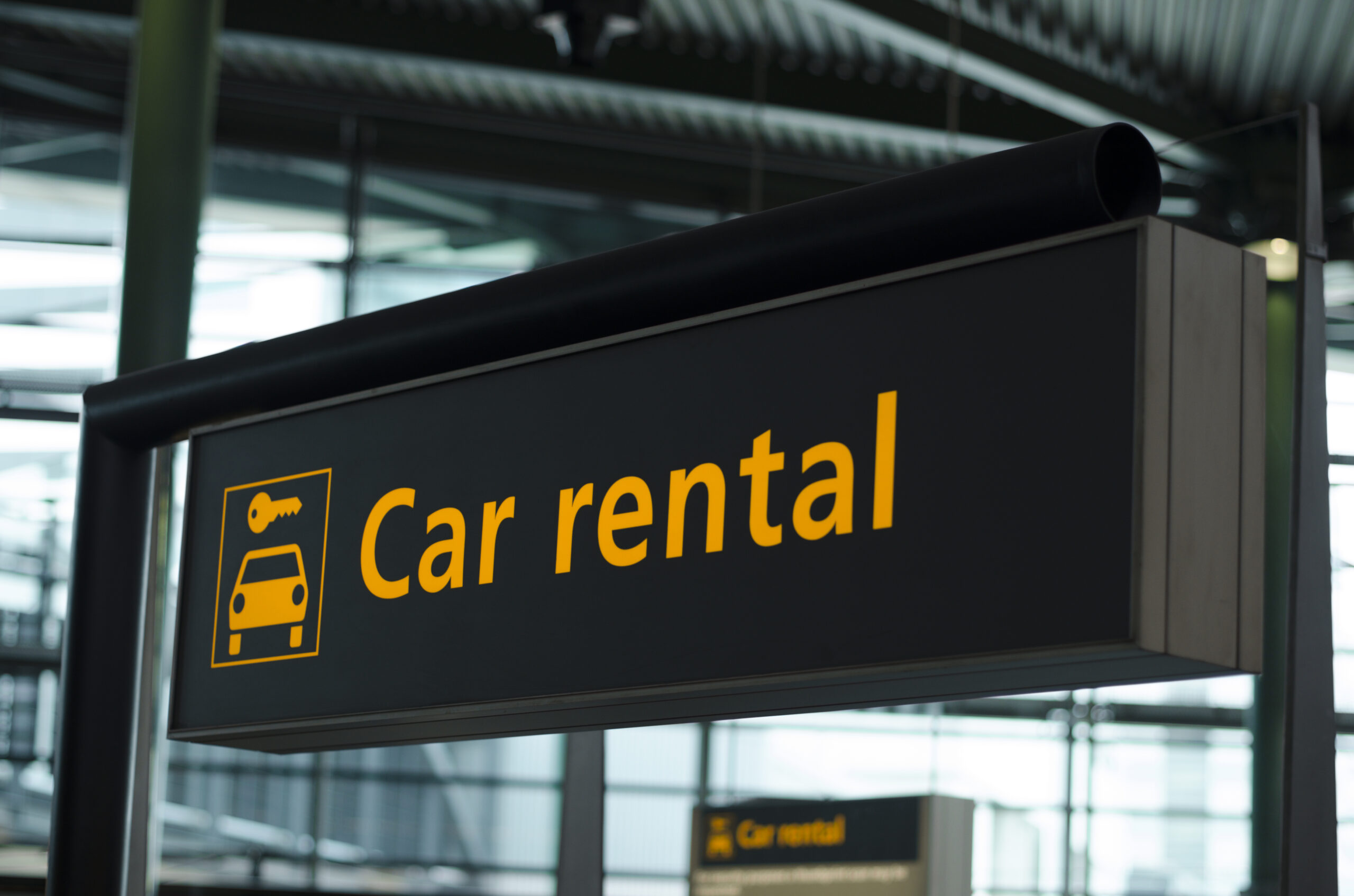 Rent a car in Dubai - Airport sign