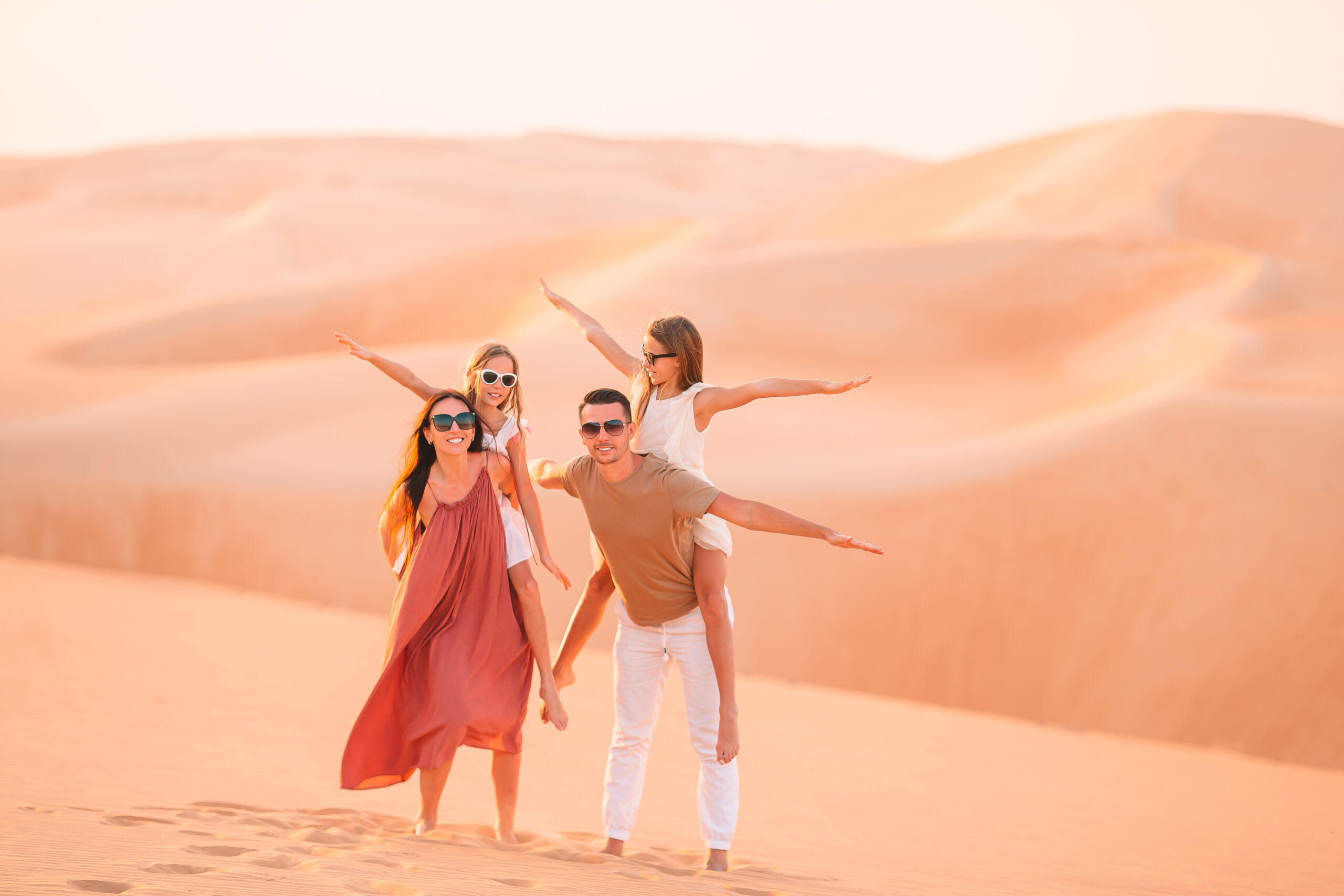What to do in Dubai with kids - Family in the desert