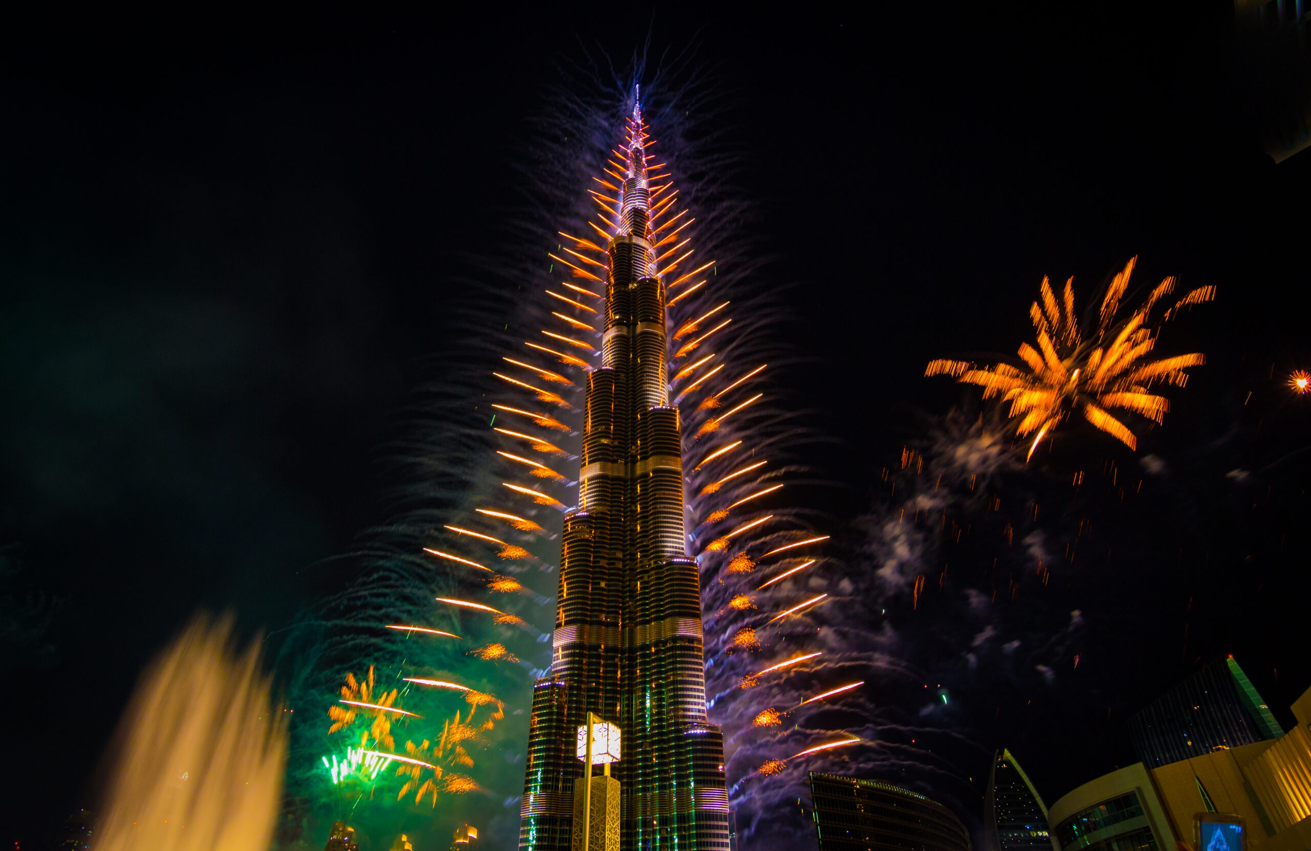 New Year in Dubai - Burj Khalifa fireworks