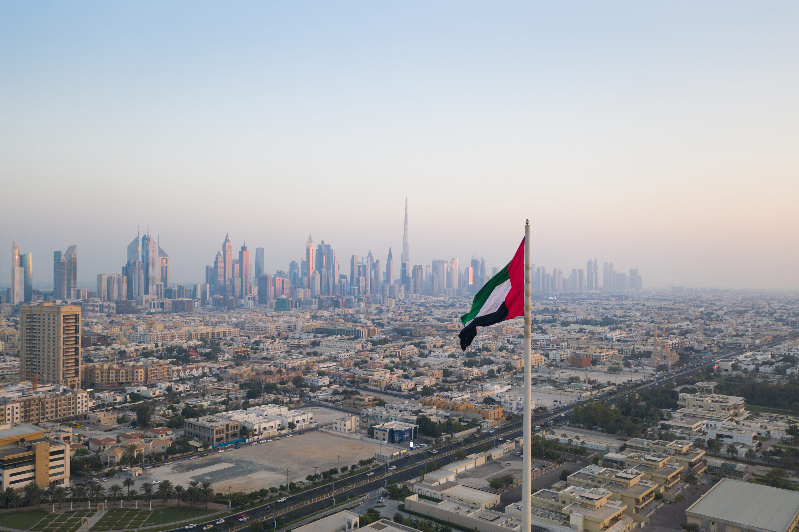 Public holidays in Dubai - UAE flag pole
