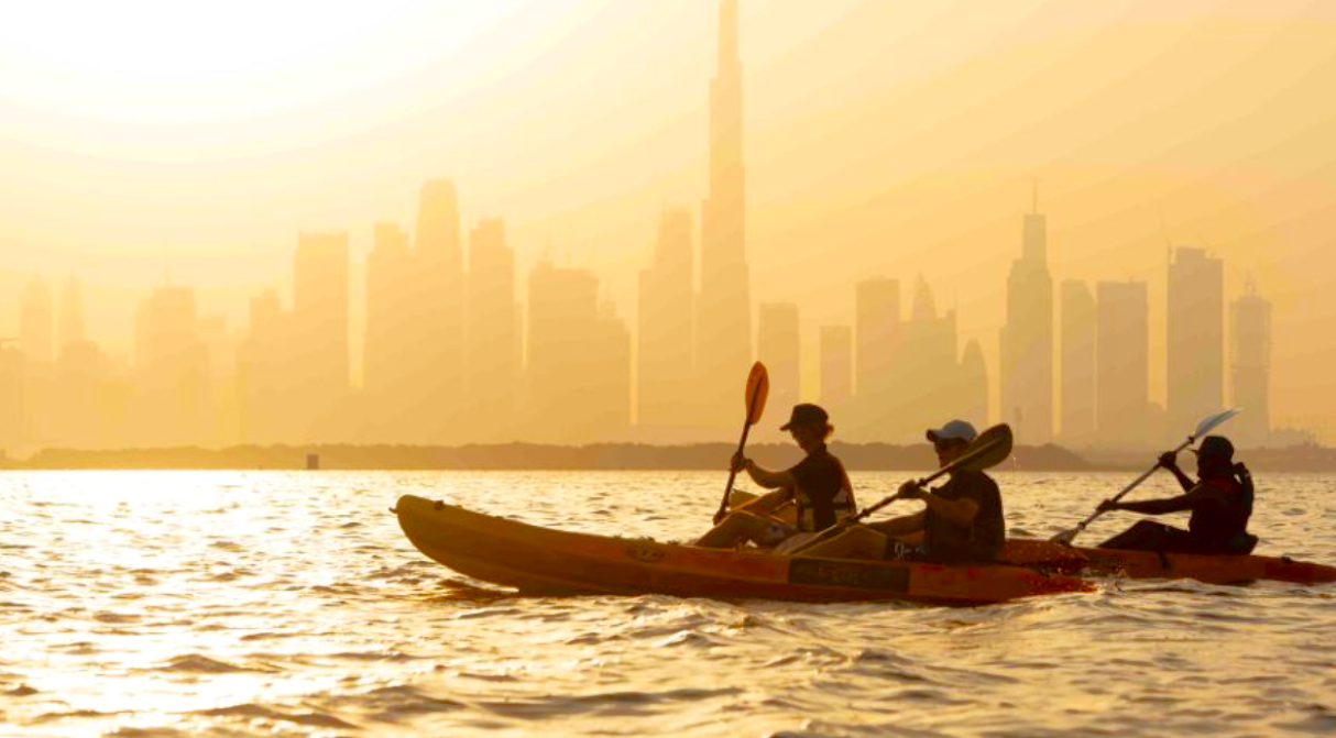 Dubai Kayak Rental - Dubai Creek sunset